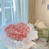 Korean-Style Floral Packaging: Jacquard Mesh Bouquet Wrap