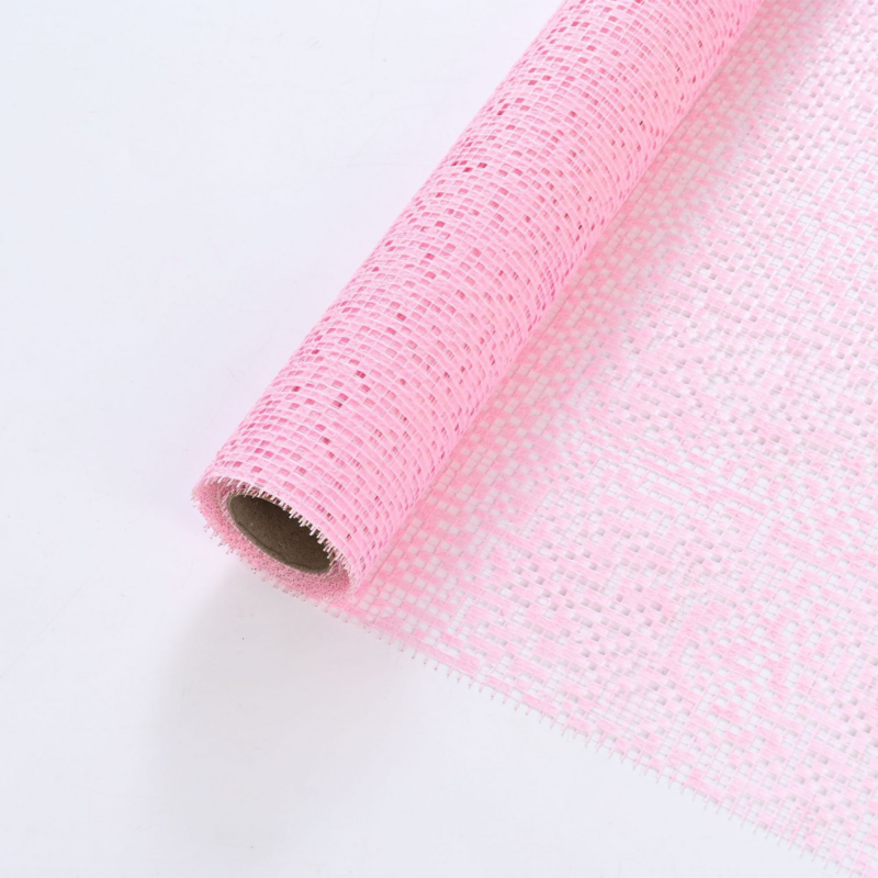 Korean-Style Floral Packaging: Jacquard Mesh Bouquet Wrap