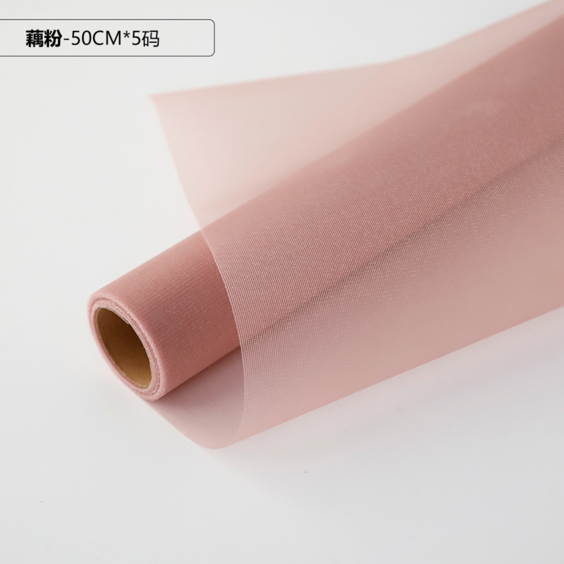 Korean-Style "Morning Mist" Soft-Glow Sheer Fabric (Matte Finish) — Fine Mesh Lining Fabric