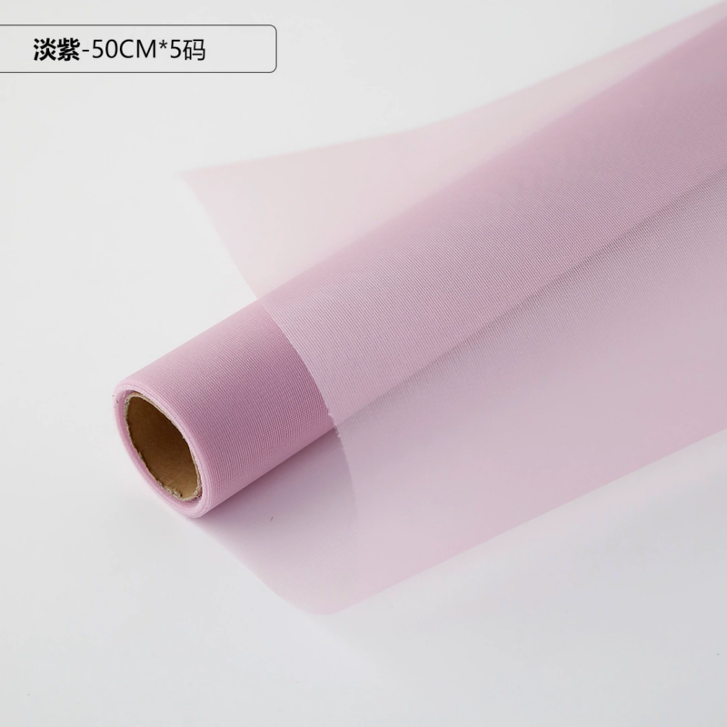Korean-Style "Morning Mist" Soft-Glow Sheer Fabric (Matte Finish) — Fine Mesh Lining Fabric