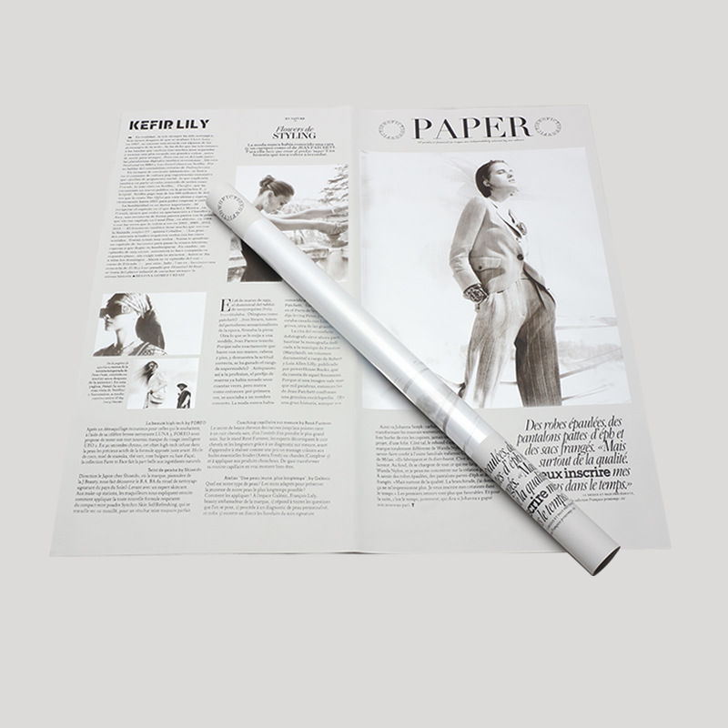 微信图片_20260410194436_8548_1 New Fashion Weekly Series: Floral Wrapping Paper — "Modern Girl" English Newspaper Style
