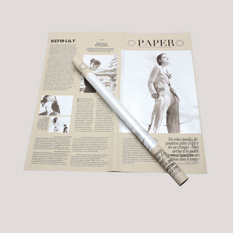 微信图片_20260410194530_8549_1 New Fashion Weekly Series: Floral Wrapping Paper — "Modern Girl" English Newspaper Style