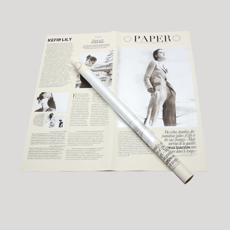 微信图片_20260410194537_8550_1 New Fashion Weekly Series: Floral Wrapping Paper — "Modern Girl" English Newspaper Style