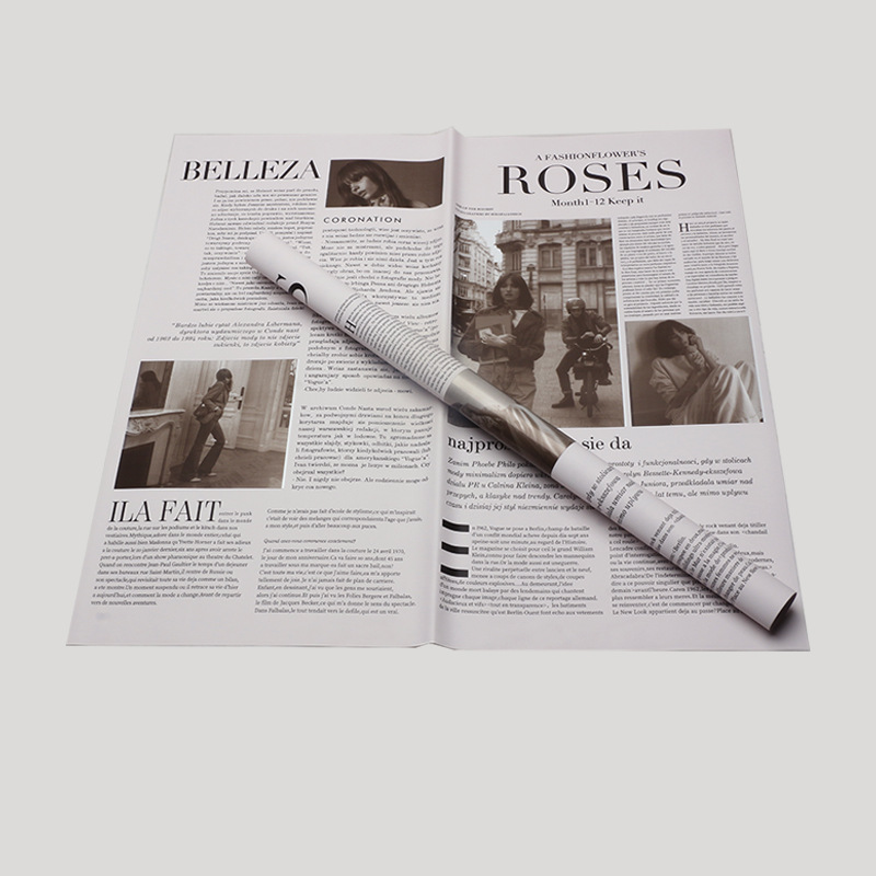 微信图片_20260410194616_8557_1 New Fashion Weekly Series: Floral Wrapping Paper — "Modern Girl" English Newspaper Style
