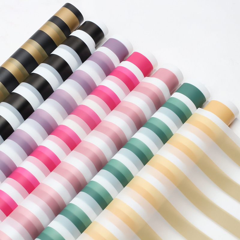 Striped Floral Wrapping Paper