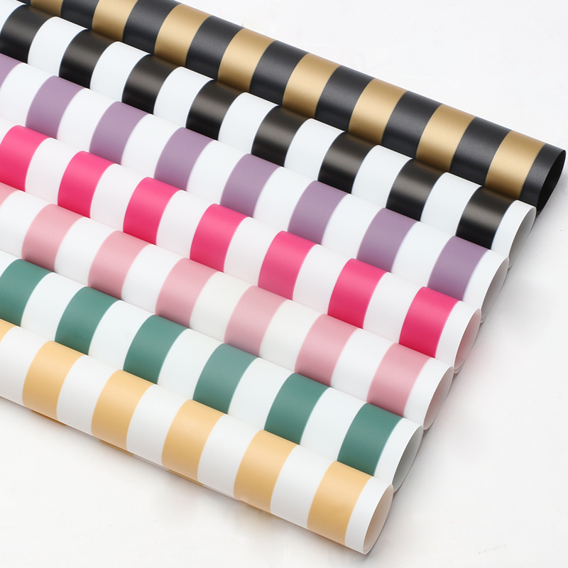 Striped Floral Wrapping Paper