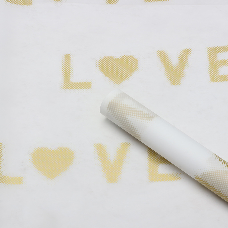 LOVE Floral Wrapping Paper