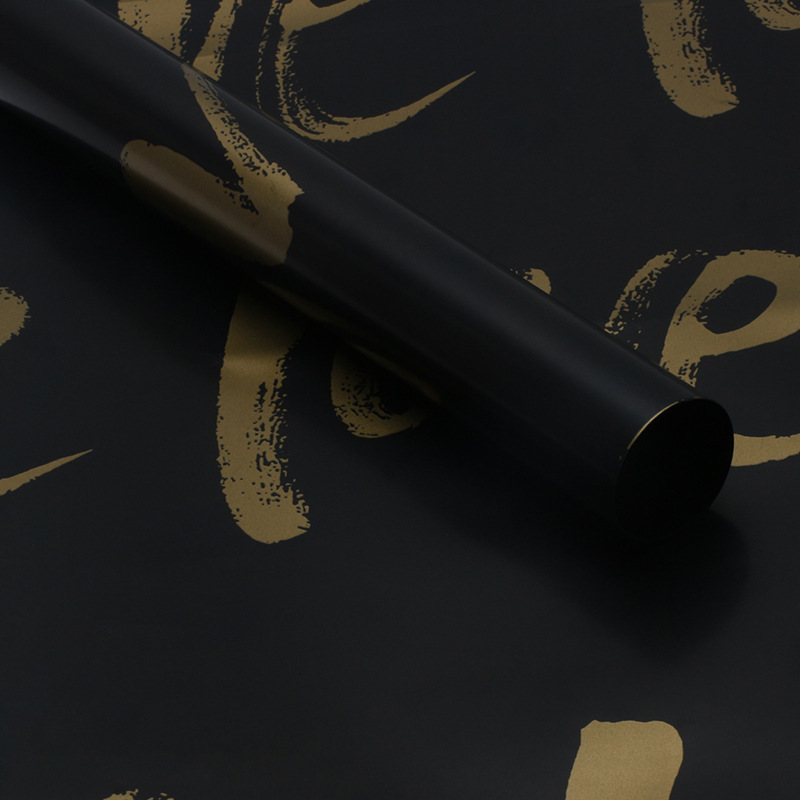 "LOVE" Floral Wrapping Paper — Plastic Film Flower Packaging