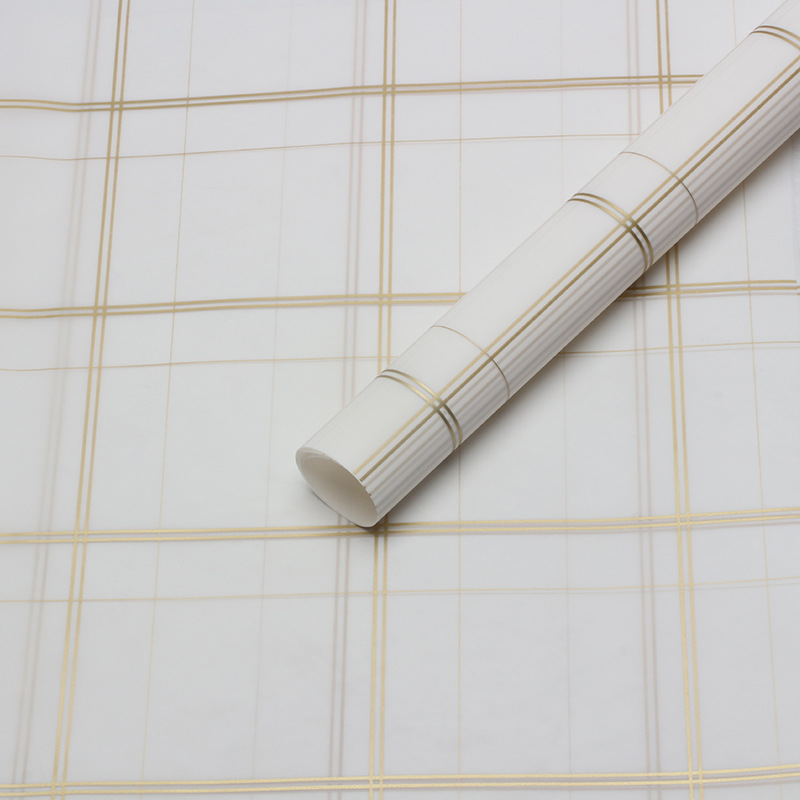 Minimalist Grid Bouquet Wrapping Paper