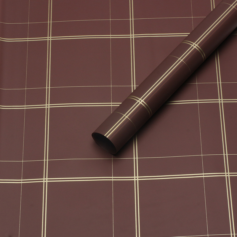 Minimalist Grid Bouquet Wrapping Paper