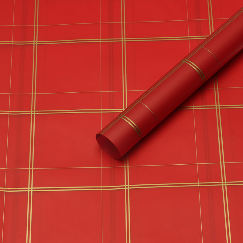 Minimalist Grid Bouquet Wrapping Paper