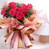 Floating Gold Foil Floral Wrapping Paper