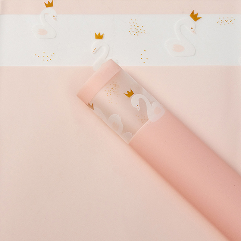 Swan Princess Floral Wrapping Paper