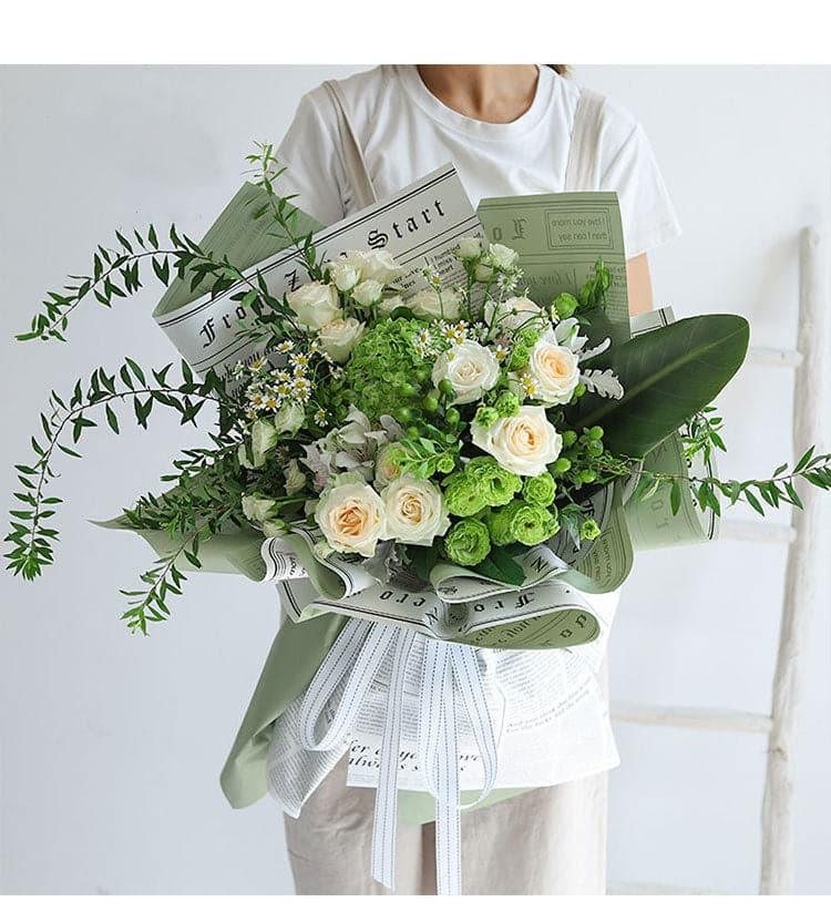 Poetic England Floral Wrapping Paper