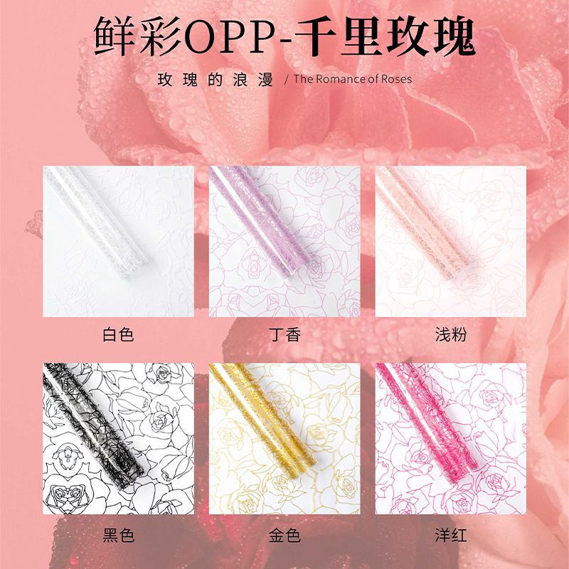Rose-Patterned Wrapping Paper