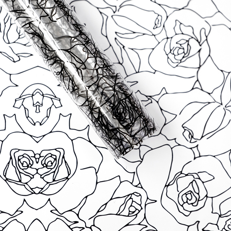 Rose-Patterned Wrapping Paper