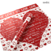 "Love Declaration" Floral Wrapping Paper (Pearlescent Film)