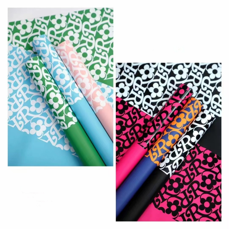Floral-Bordered Wrapping Paper — 20 Sheets