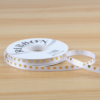 Gold-Stamped Heart Ribbon — 1 cm, 35 Yards