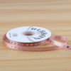 Gold-Stamped Heart Ribbon — 1 cm, 35 Yards