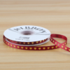 Gold-Stamped Heart Ribbon — 1 cm, 35 Yards