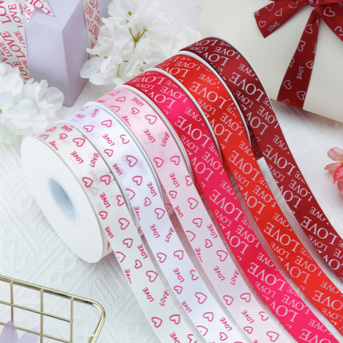 LOVE small heart flower wrapping ribbon