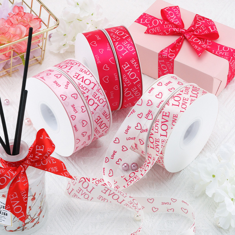 LOVE small heart flower wrapping ribbon