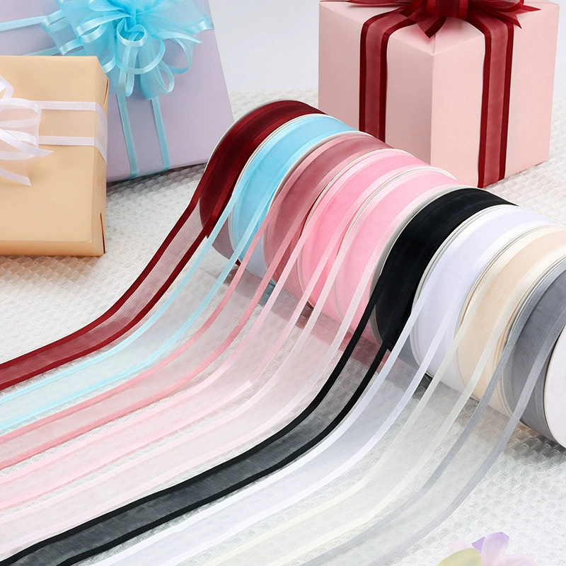 Soft yarn wide-brimmed chiffon ribbon