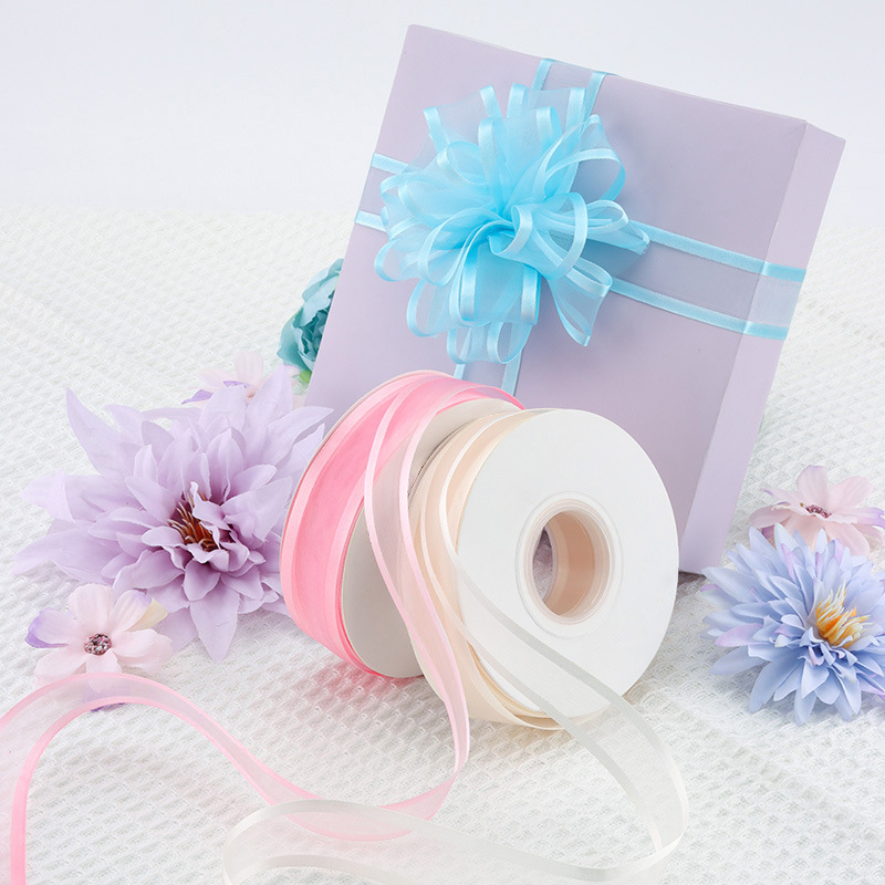 Soft yarn wide-brimmed chiffon ribbon