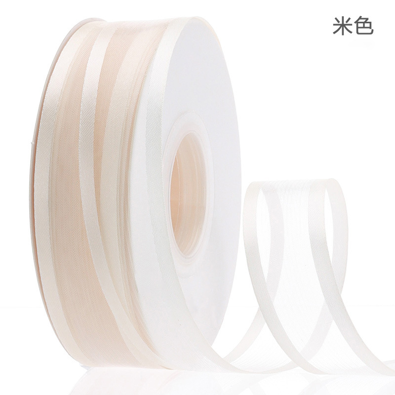 Soft yarn wide-brimmed chiffon ribbon