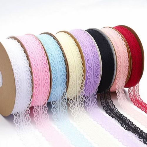 Lace trim ribbon polyester chiffon ribbon