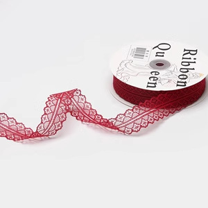 Lace trim ribbon polyester chiffon ribbon