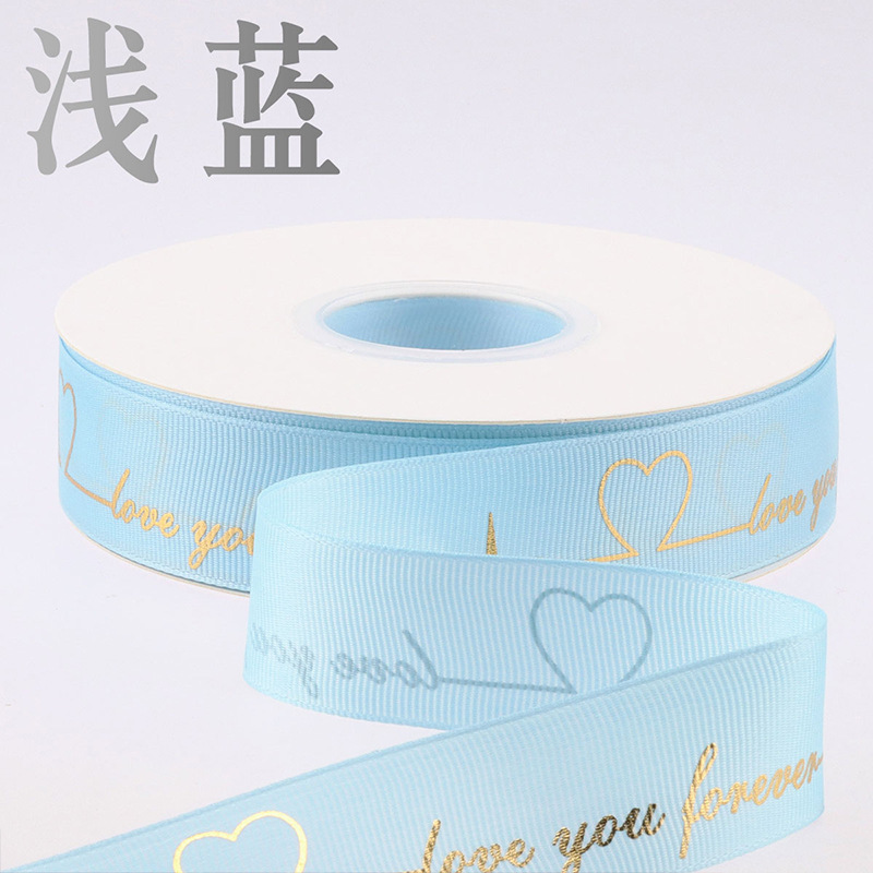 Heart-fluttering hot foil ribbed ribbon
