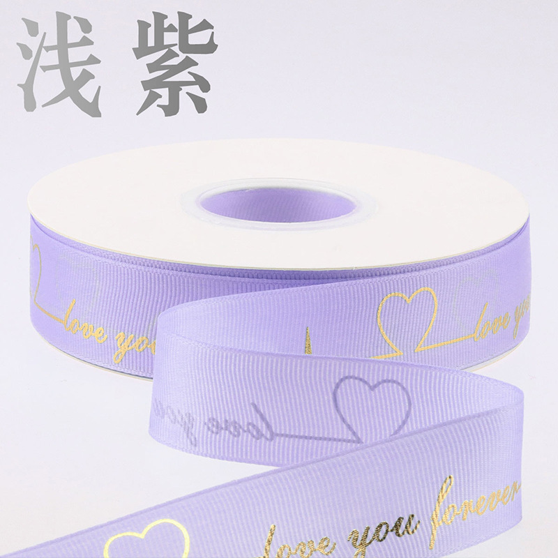 Heart-fluttering hot foil ribbed ribbon