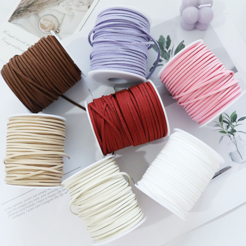 Korean deerskin rope, 0.3mm, colorful floral rope