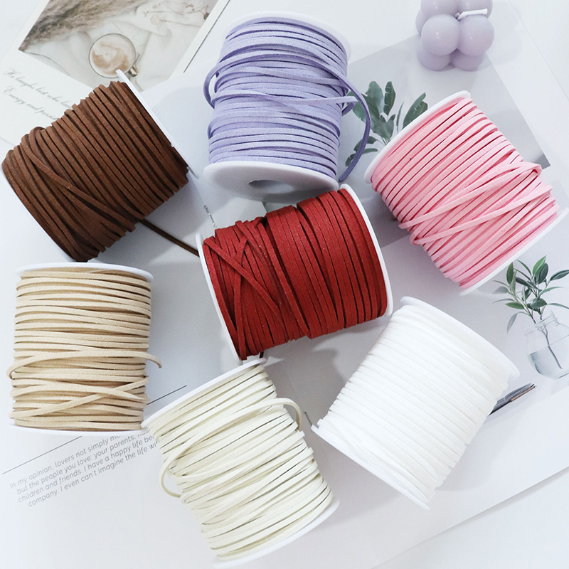 Korean deerskin rope, 0.3mm, colorful floral rope
