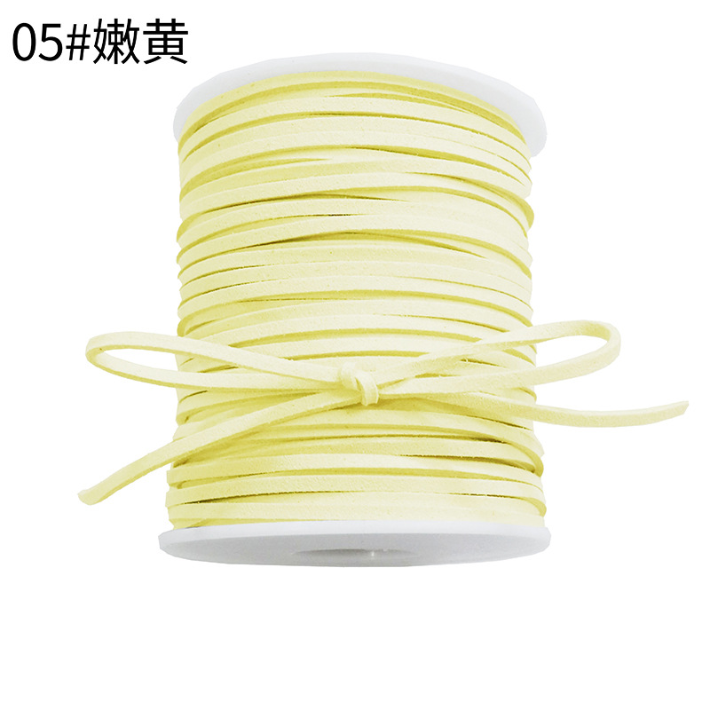 Korean deerskin rope, 0.3mm, colorful floral rope