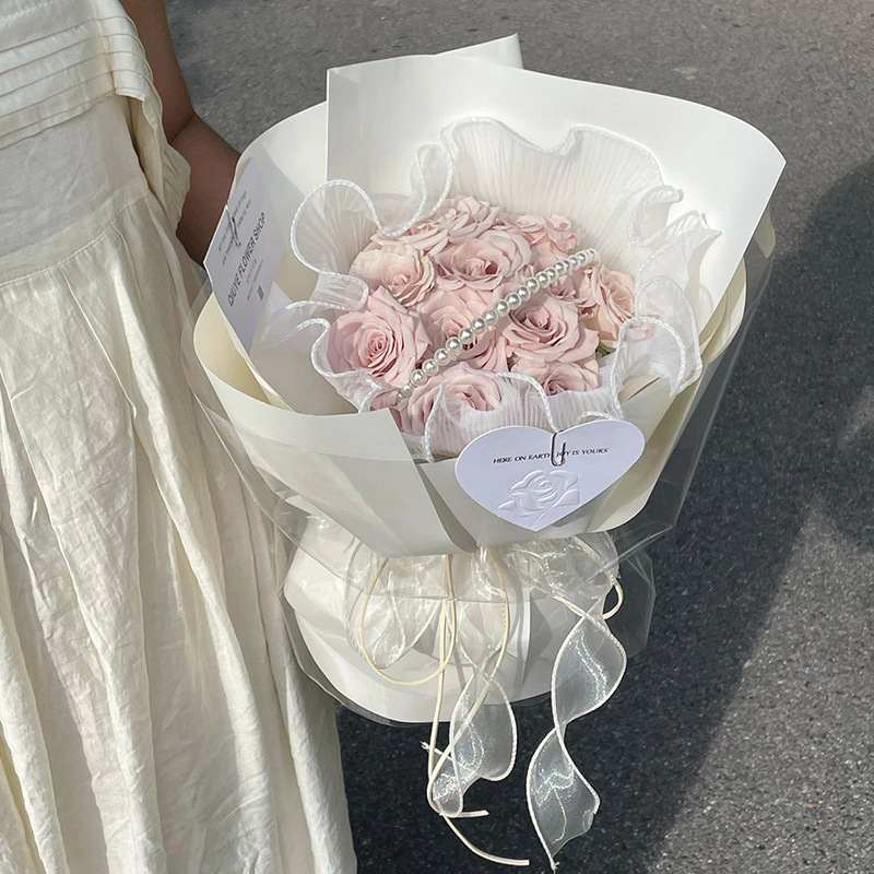 Coreless fishtail ribbon cake gift flower packaging
