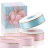 Gold-edged polyester ribbon for flower wrapping