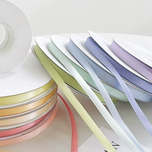 Solid color 1CM satin ribbon, fabric ribbon, bouquet, floral arrangement, fresh flowers, ribbon